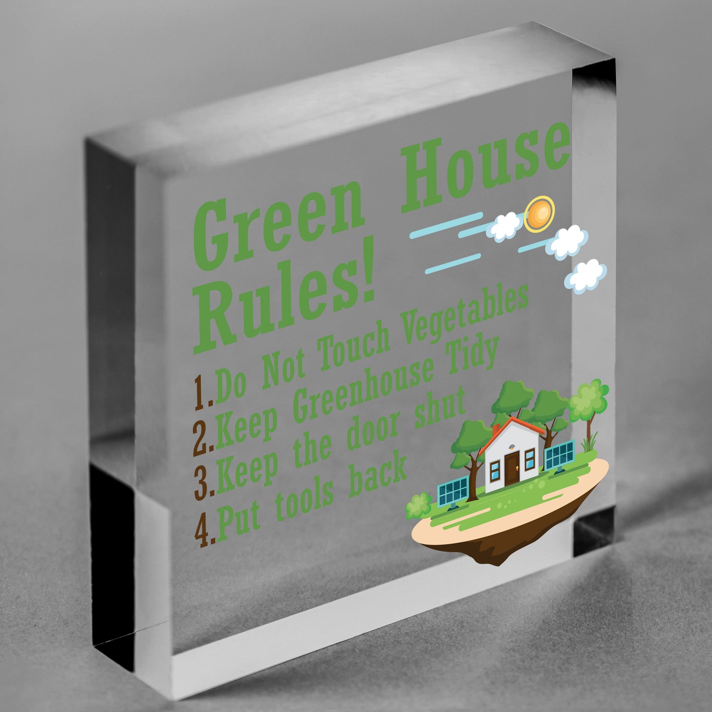 Greenhouse Rules Sign Garden Summerhouse Shed Sign Gardner Gift Plaque