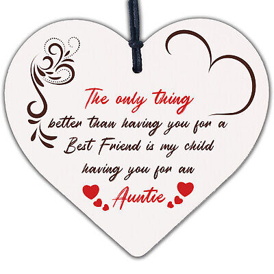 Sister Gift Hanging Heart Plaque Gift For Auntie Birthday Christmas From Niece