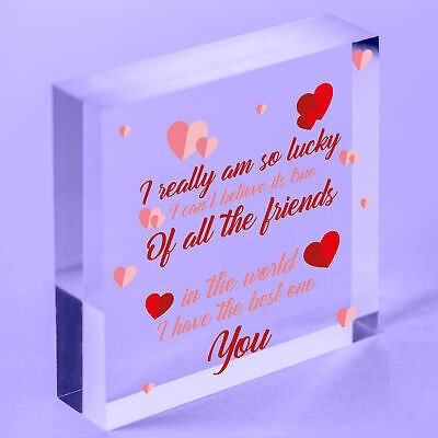 Best Friend Gifts For Women Wooden Heart Best Friend Birthday Card Thank You