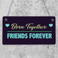 Born Together Friends Forever Twin Keepsake Gift Hanging Plaque Family Sign Baby