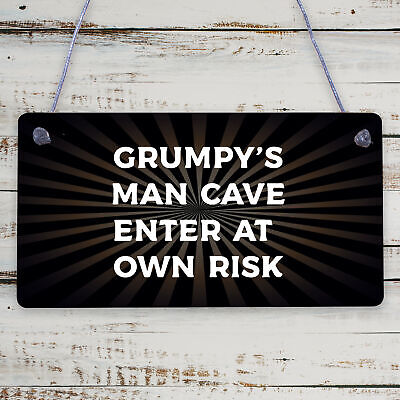 Man Cave Plaque Garage Signs For Men Shed Dad Grandad Son Birthday Gift For Men