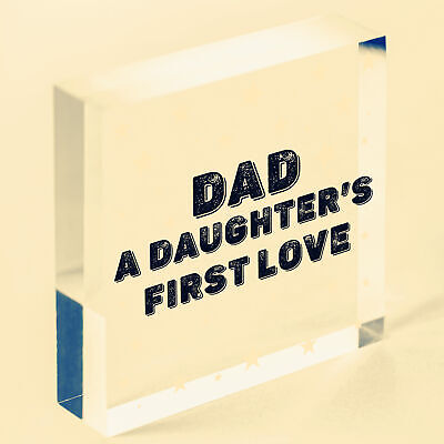 Dad Daughters First Love Gift Wood Keyring Dad Gifts From Daughter Fathers Day