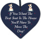 Best Seat Move The Dog Novelty Wooden Hanging Heart Plaque Funny Pets Gift Sign