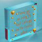 Thank You Wood Heart Plaque Friendship Gift For Colleague Friend New Job Present