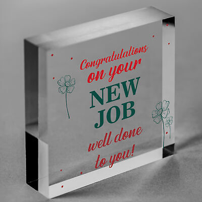 Congratulations New Job Leaving Gift Boss Friend Colleagues Good Luck Signs