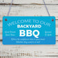 BBQ Welcome Sign Novelty Backyard BBQ Barbecue Garden Wooden Plaques Signs