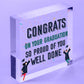 Well Done Graduation Wooden Heart Keepsake Friendship Gift Congratulations Party