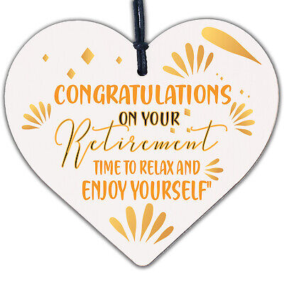 Congratulations Retirement Sign Novelty Keepsake Leaving Work Present Friendship