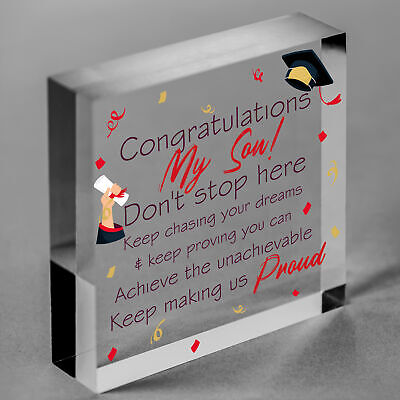 Graduation Gifts For Son Wooden Heart Plaque Congratulations Univerisity Degree