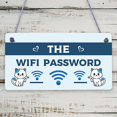 The Wifi Password Chalkboard Home Decor Gift Plaque Home Internet Sign FRIEND