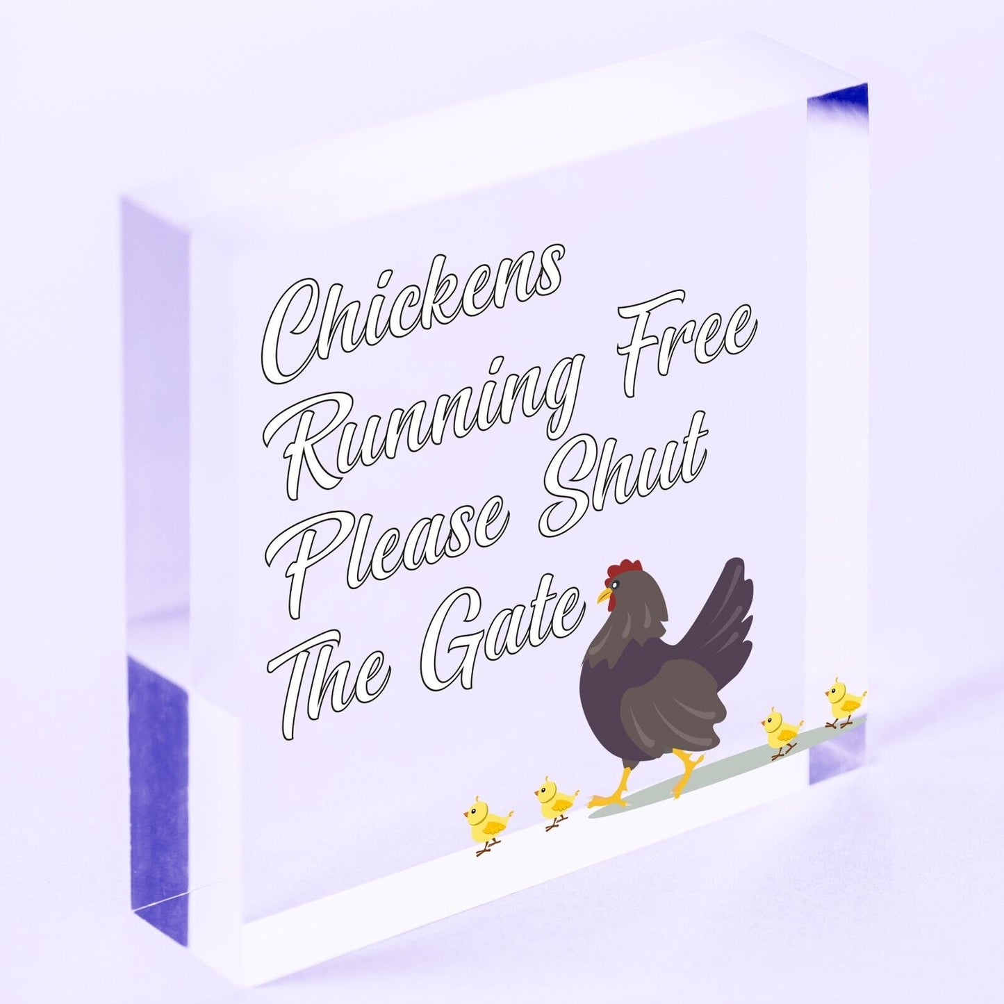 Chickens Running Free Shut The Gate Hanging Plaque Hens Coop Garden Sign Range