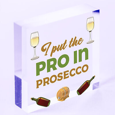 Pro In Prosecco Friendship Wooden Heart Birthday Gifts Alcohol Garden Pub Signs