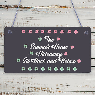 Garden Sign The Summer House Novelty Plaque Garden Shed Sign Friendship Gift