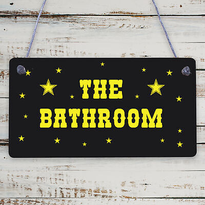 Bathroom Contemporary Plastic Decorative Hanging Plaque Wall Door Toilet Sign