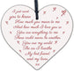 Novelty Valentines Gift For Boyfriend Girlfriend Handmade Wooden Heart Keepsake