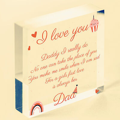 Dad Gifts From Daughter From Son Hanging Wooden Heart Daddy Birthday Card Gifts