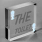 The Toilet Sign Marble Theme Hanging Bathroom Toilet Loo Sign Home Decor