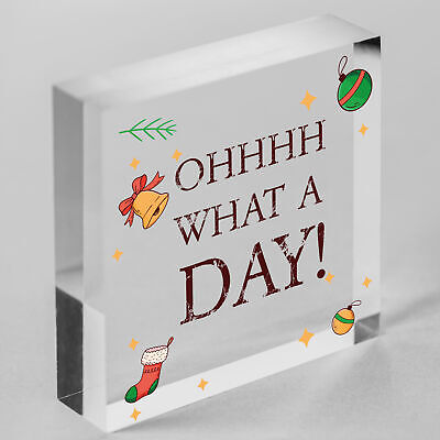 Oh What A Day Wooden Heart Funny Home Decor Sign Friendship Colleague Gifts