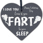 Funny Rude Valentines Gift For Him Her Heart FART Husband Wife Boyfriend Gift