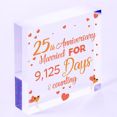 25th Wedding Anniversary Gifts Silver Twenty Five Years Gift For Husband Wife