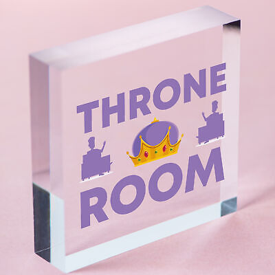 Throne Room Bathroom Toilet Door Plaque Bathroom WC Ladies Gents Sign Funny Gift