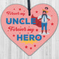 Uncle Gifts From Niece Nephew Novelty Birthday Gift For Uncle Wooden Heart Sign