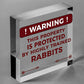 Beware Of The Rabbit Sign Bunny Rabbit Door Sign Hanging Plaques Funny Pet Gifts