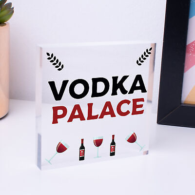 Vodka Palace Alcohol Friendship Gift Man Cave Home Bar Pub Plaque Kitchen Sign