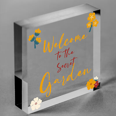 Welcome To The Secret Garden Hanging Plaque Garden Shed SummerHouse Sign Gifts