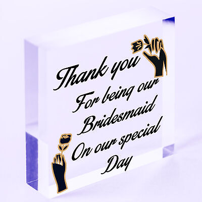 Thank You Wedding Gift Bridesmaid Gifts From Bride Groom