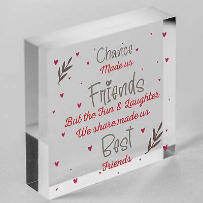 Chance Made Us Colleagues Heart Plaque Sign Friendship FRIEND Gift Thank You