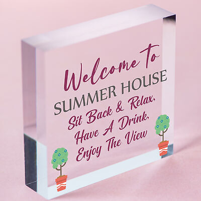 Novelty Summer House Signs Garden Shed Plaques Home Decor Gifts For Him Her