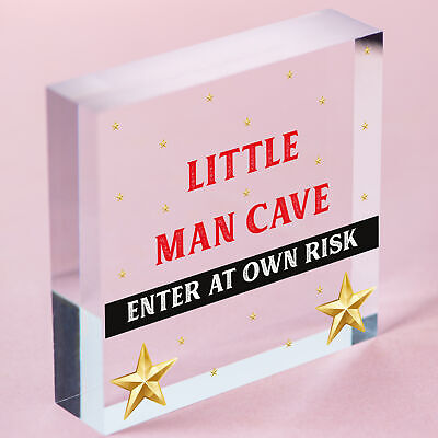 Man Cave Sign Hanging Door Bedroom Wall Plaque Shed Room Son Dad Birthday Gift