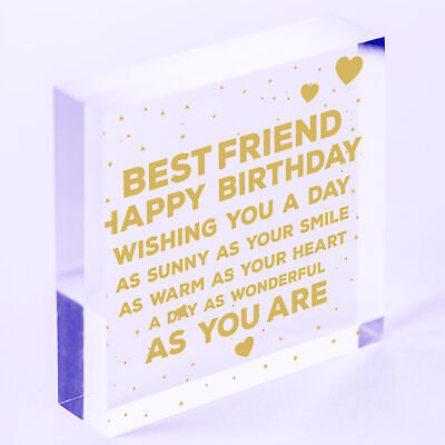 Special Friend Birthday Gift Wooden Heart Sign Card Keepsake Friendship Gift