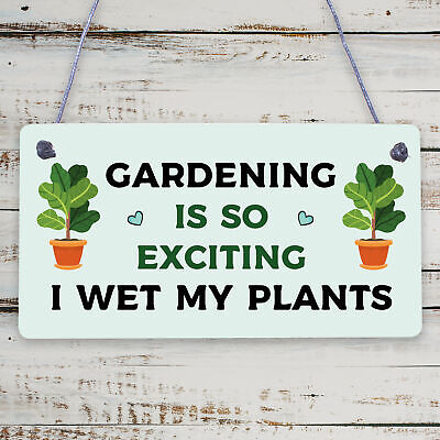 Funny Hanging Garden Sign For Summerhouse Shed Family Gift New Home Gift