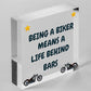 Novelty Biker Gifts For Men Hanging Motorcycle Motorbike Man Cave Garage Plaque