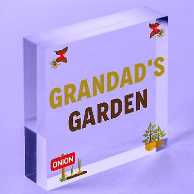 Grandads Garden Hanging Summer House Shed Sign Dad Birthday Gifts For Grandad