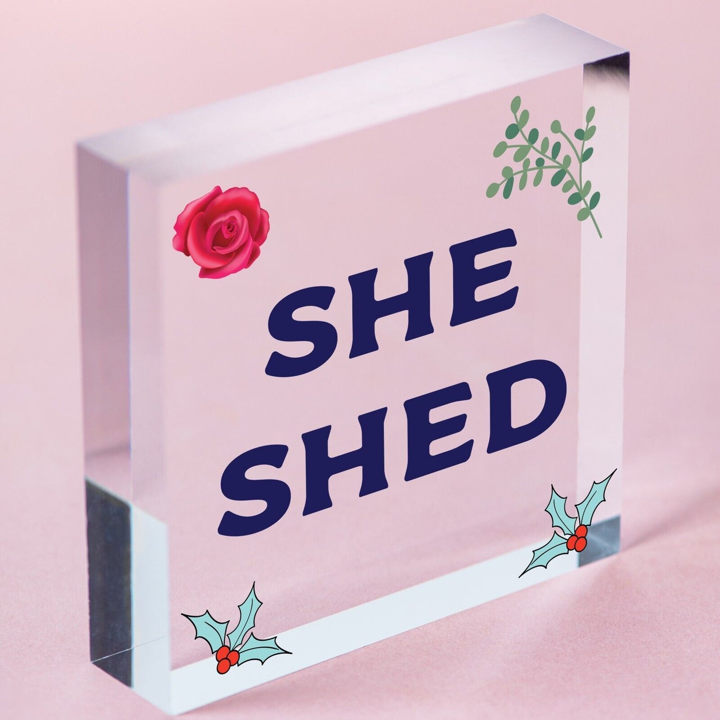 She Shed Garden Woman Cave Mum Sister Friendship Home Gift For Her Plaque