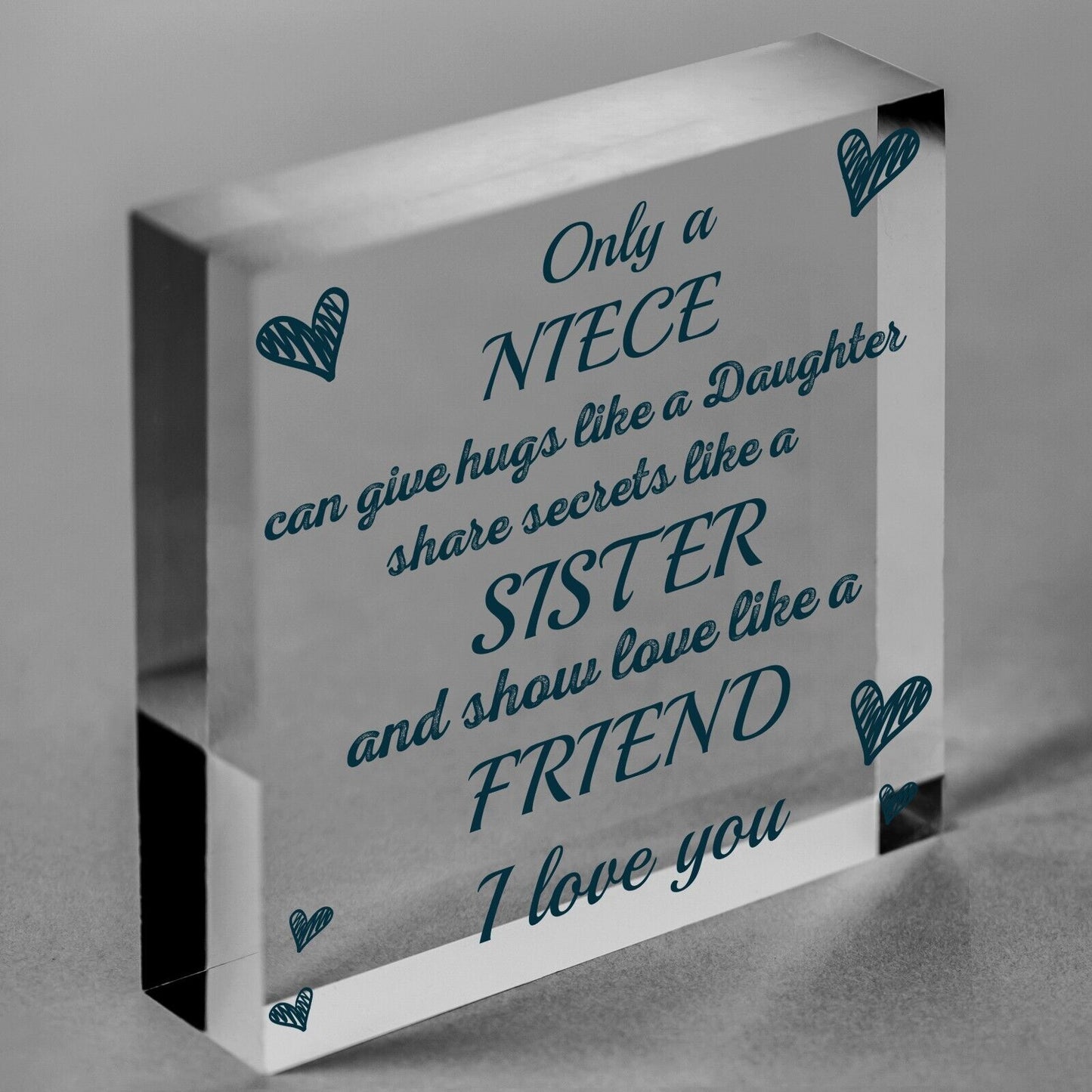 Auntie Plaque Heart Auntie Birthday Christmas Gift From Niece Nephew Sister Gift