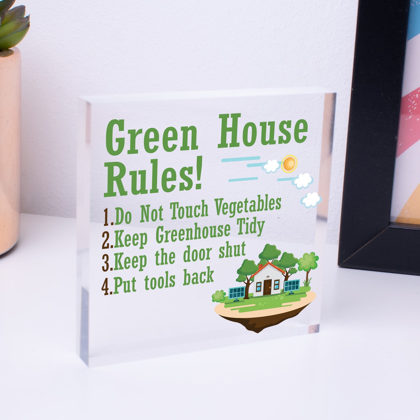 Greenhouse Rules Sign Garden Summerhouse Shed Sign Gardner Gift Plaque