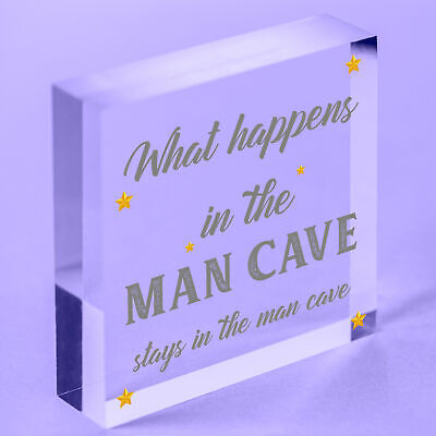 Vintage Man Cave Plaque Sign Novelty Gift FUNNY QUOTE - Games / Boys Room