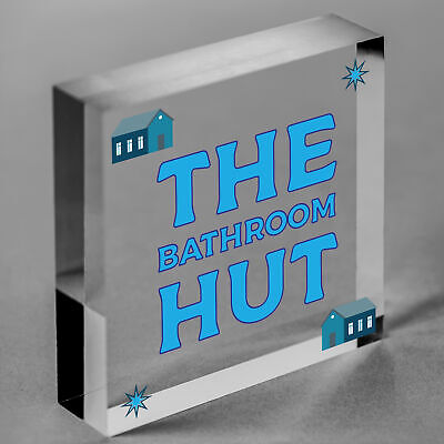 Quirky Nautical Bathroom Sign THE BATHROOM HUT Beach Theme Toilet Sign