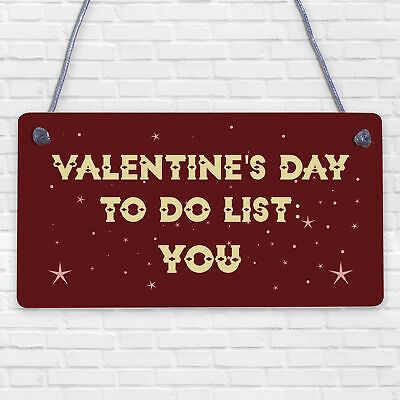 Funny Valentines Day Card For Him Her TO DO LIST Joke Husband Wife Card