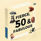 50 And Fabulous Gift 50 Birthday Decorations 50th Birthday Present For Women Men