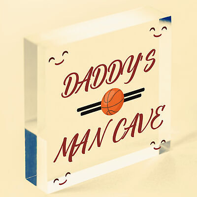 Dad Daddy's Man Cave Signs Football Shed Sign Door Wall Plaque Grandad Sign Gift