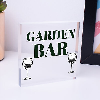 Shabby Chic Garden Bar Sign Hanging Wall Sign For Bar Summerhouse Alcohol Gift