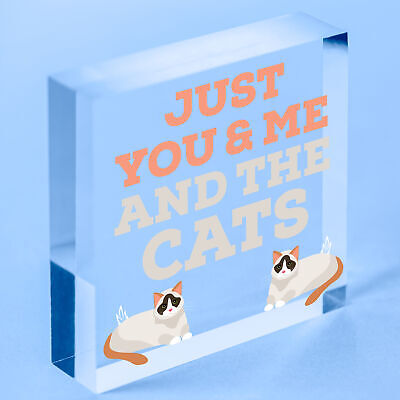 You Me And The Cats Sign Home Funny Crazy Cat Lady Sign Pet Lover Gifts