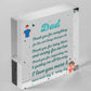 Cute Dad Gift Acrylic Block Birthday Gift For Dad Daughter Son Gifts Keepsakes