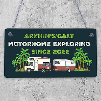 Personalised Motorhome Sign Novelty Caravan Campervan Decor Sign Home Gifts