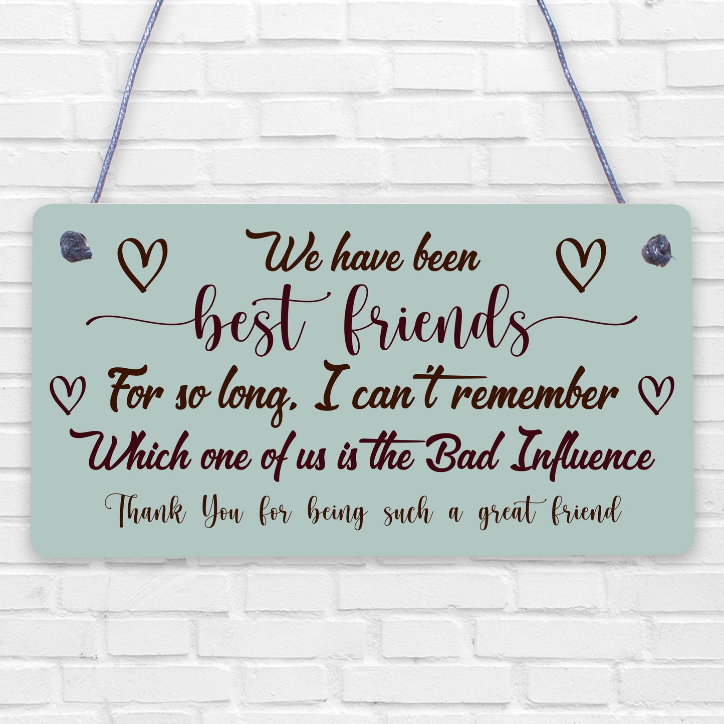 Best Friends My Mum & Me Wooden Hanging Heart Plaque Mothers Love Plaque Gift